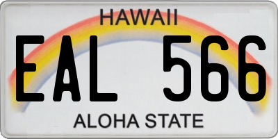 HI license plate EAL566