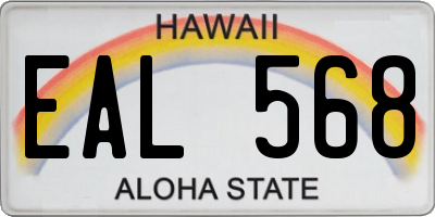 HI license plate EAL568