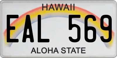 HI license plate EAL569