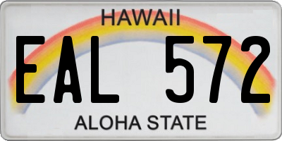 HI license plate EAL572