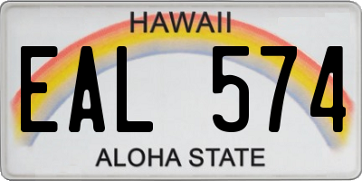 HI license plate EAL574