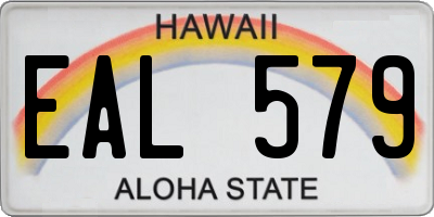 HI license plate EAL579