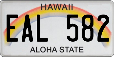 HI license plate EAL582