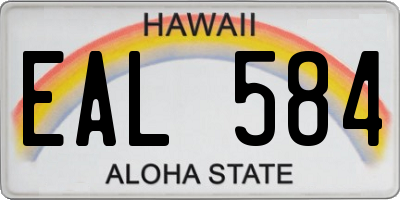 HI license plate EAL584