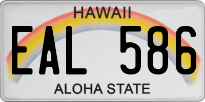 HI license plate EAL586