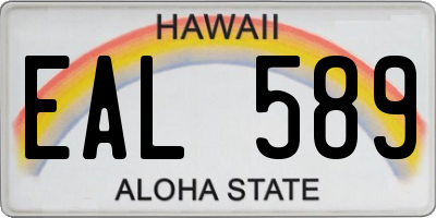 HI license plate EAL589