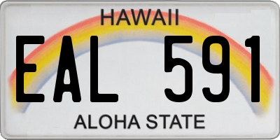 HI license plate EAL591