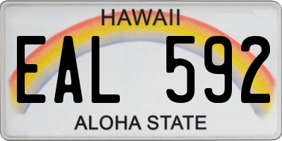 HI license plate EAL592