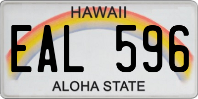 HI license plate EAL596