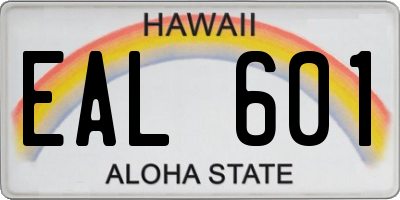 HI license plate EAL601