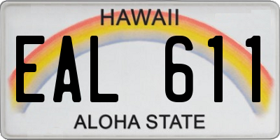 HI license plate EAL611