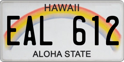 HI license plate EAL612