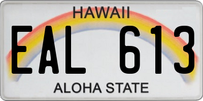 HI license plate EAL613