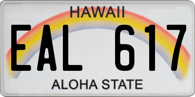 HI license plate EAL617