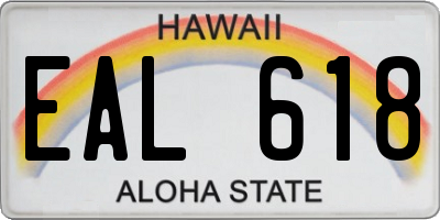 HI license plate EAL618