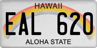 HI license plate EAL620