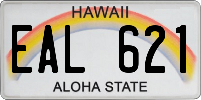 HI license plate EAL621