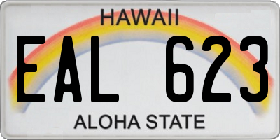 HI license plate EAL623