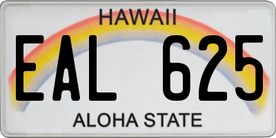 HI license plate EAL625