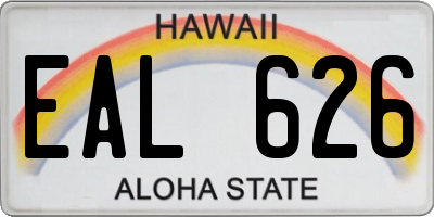 HI license plate EAL626