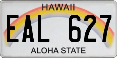 HI license plate EAL627