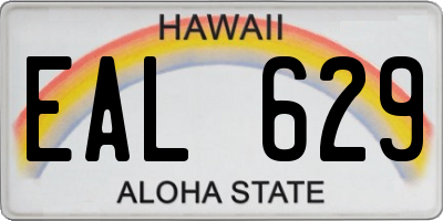 HI license plate EAL629