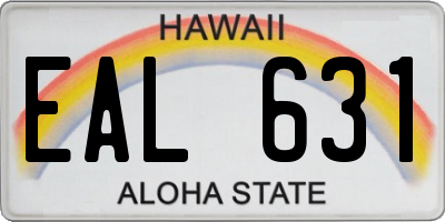 HI license plate EAL631