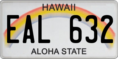 HI license plate EAL632