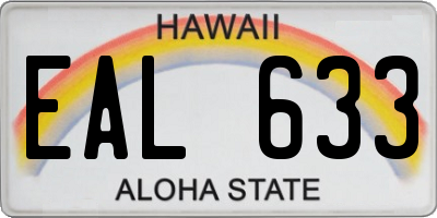 HI license plate EAL633