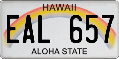 HI license plate EAL657