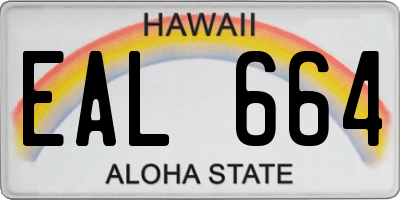 HI license plate EAL664