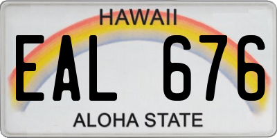 HI license plate EAL676