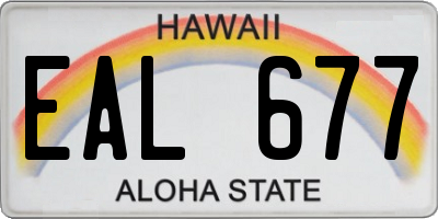 HI license plate EAL677