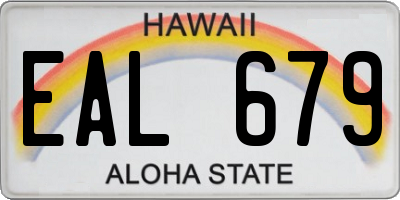 HI license plate EAL679