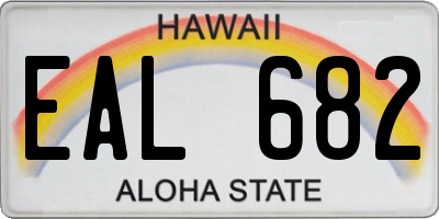 HI license plate EAL682