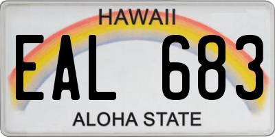 HI license plate EAL683