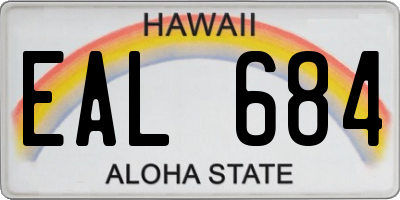 HI license plate EAL684