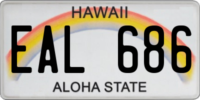 HI license plate EAL686