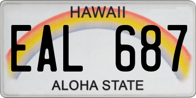 HI license plate EAL687