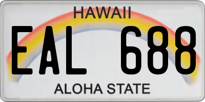 HI license plate EAL688