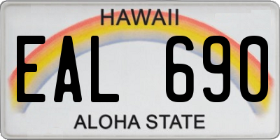 HI license plate EAL690