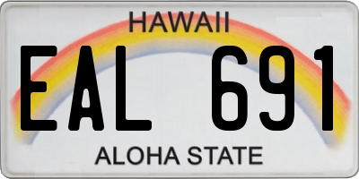 HI license plate EAL691