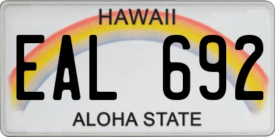 HI license plate EAL692