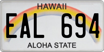 HI license plate EAL694