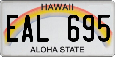 HI license plate EAL695