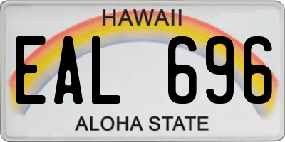 HI license plate EAL696