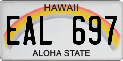 HI license plate EAL697