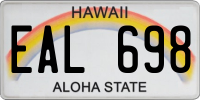 HI license plate EAL698