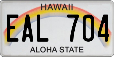 HI license plate EAL704
