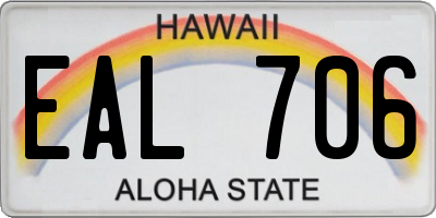 HI license plate EAL706